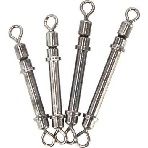 10pcs/Lot Strong Rolling Swivels Lead Sheath Tube Elastic Swivels Fishing Tackle Fishing Hook Connector