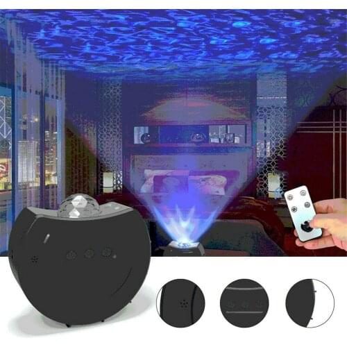 LED Galaxy Starry Sky Projector Light Ocean Wave Lights Projection Light Colorful Remote Control Lamp
