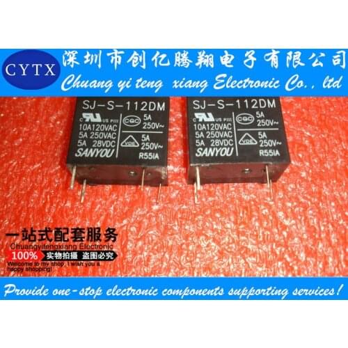 10PCS/LOT relay SJ - S - 112 dm 12 v 5 a 32 f 4 feet it always open