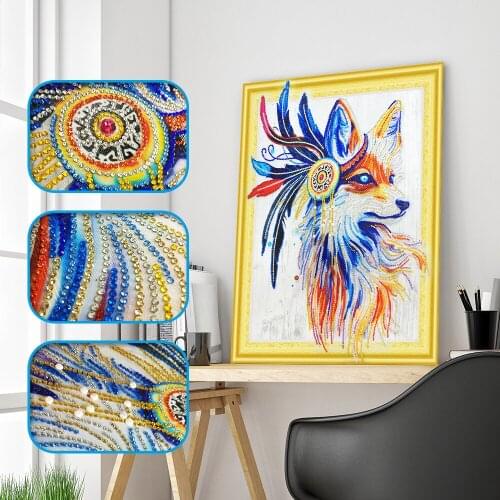 SHANSHIYOUPIN 5D DIY Special Shaped Diamond Painting Animal Wolf Head Cross stitch Diamond Embroidery Rhinestones Home Decor