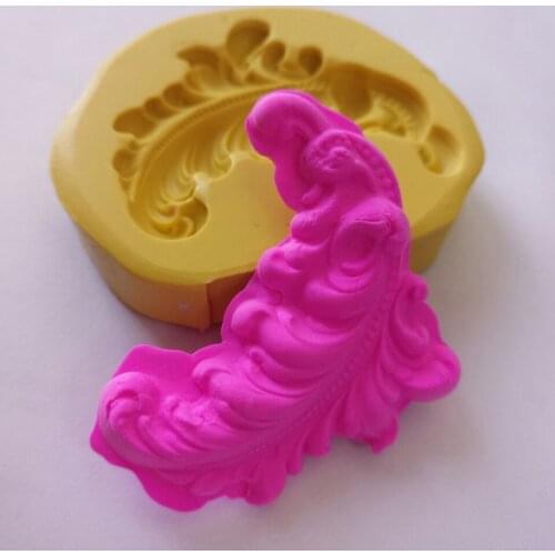 Silicone Mold Classic Feathers Crafts Decorating Fondant Silicone Mold Moulds Silicone Rubber for Cake Decorations PRZY No.s8008