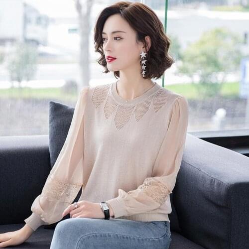 Knitwear Womens Clothing Spring Summer 2021 New Top Long Sleeve Bottoming Shirt T-shirt Korean O Neck Pullovers Coat