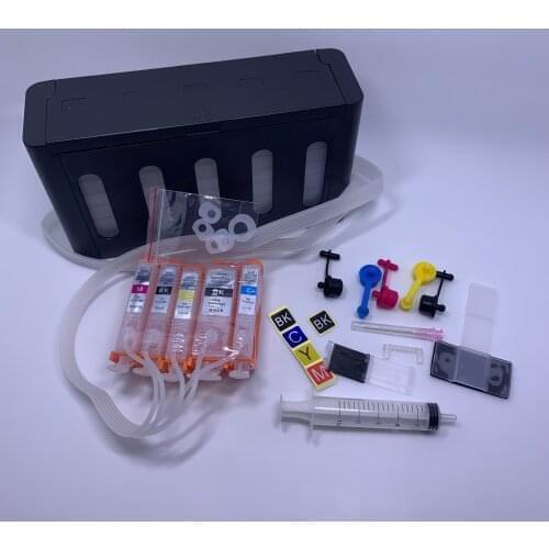 YOTAT CISS ink cartridge PGI125 PGI-125 CLI-126 for Canon PIXMA MX870 MX881 MX882 IP4810 IP4820 IP4910 printer