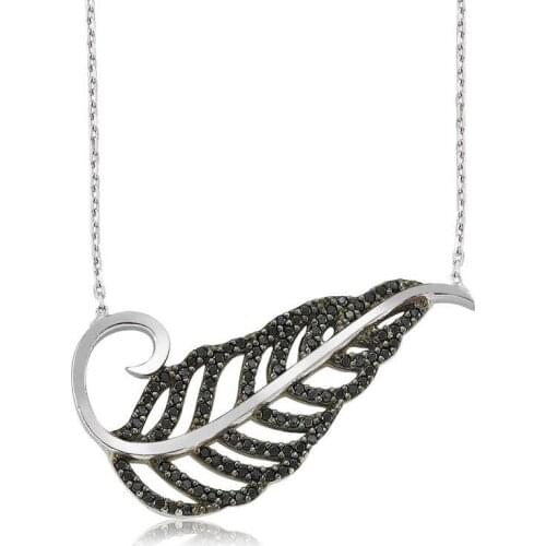 Silver Leaf Lady 'S Necklace