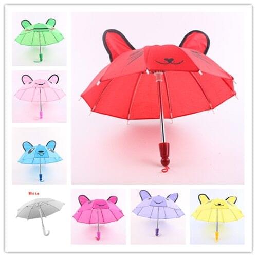 8 Colors Animal Patterns Rain&Sun Umbrella Fit 18 Inch American&43 cm Baby-Doll Clothes Accessories,Child Toys,Birthday Gift