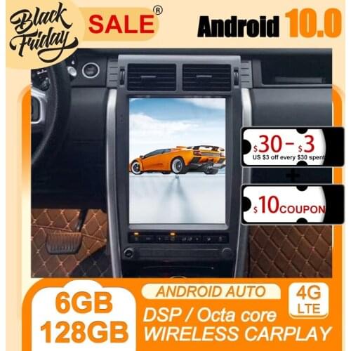 128GB Android 10 Tesla Style for Land Rover Discovery 2016 2020 Carplay GPS Car Navigation Multimedia Video Player Stereo Radio