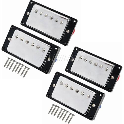 2 Set Upgrade Guitar Humbucker Pickup For Electric Guitar Replacement Chrome Plated
