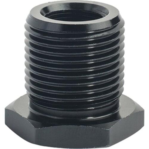 1Pc 1/2-28 to 3/4-16 Adapter Automotive Aluminum Alloy Thread Oil Filter Adapter Black