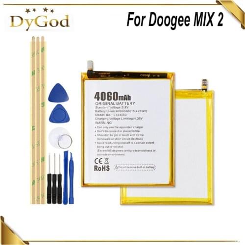 DyGod 4060mAh 3.8V Battery for Doogee MIX 2 High Quality mobile phone Battery with tools