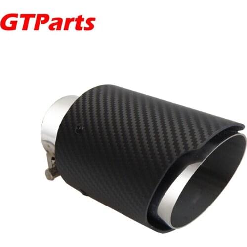 Car Universal Matte Carbon Fiber Exhaust Tip Exhaust Pipe Car Exhaust Muffler Tip End Pipe without logo