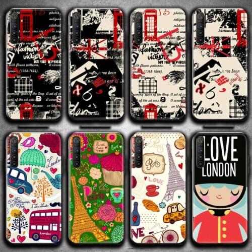 Big Ben London Eiffel Tower Paris Phone Case For OPPO Realme 6 Pro C3 5 Pro C2 RENO2-Z A11X XT