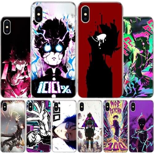 Mob Psycho 100 Anime Cover Phone Case For Apple iphone 11 12 Pro XR X XS Max 7 8 6 6S Plus + 7G 6G 5 SE 2020 Coque Popular