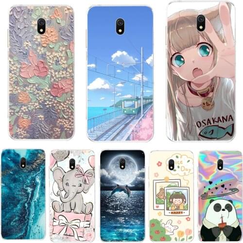 Case for xiaomi redmi 8a cases full protection soft tpu back cover on redmi 8a bumper hongmi 8a phone shell bag