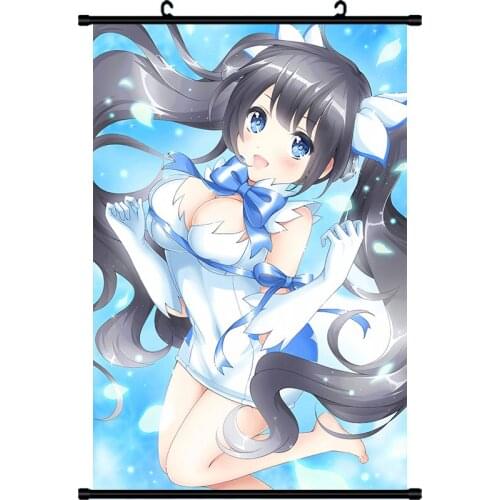 Coscase Anime Is It Wrong to Try to Pick Up Girls in a Dungeon? Kami Sama Hestia Home Decor Wall Scroll Poster Decortive Picture