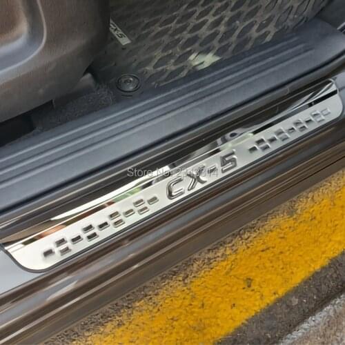 For Mazda CX-5 CX5 KF 2017 2018 2019 2020 Car Accessory Stainless Door Sill Kick Scuff Plate Protector Trim Step Cover Styling