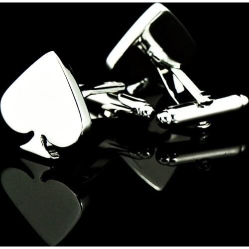JHSL Brand Laser Heart Wedding Cufflinks for Men Silver Color Party Father Gift Fashion Mens Jewelry