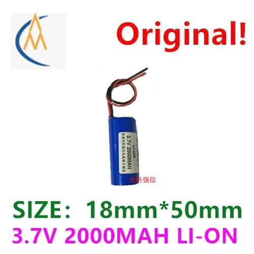 New genuine 3.7V polymer lithium rechargeable battery 18500 2000mAh circuit board equipment lead led flashlight toy