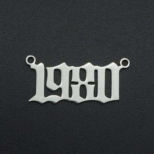 Lyvior Titanium Steel Post-80s Digital Pendant DIY Stainless Steel Jewelry Accessories 1980-1989 Jewelry Accessories