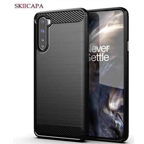 Carbon Fiber Texture Brushed Case for Oneplus Nord Silicone Shockproof Case for One plus Nord 1+Nord Phone Cover