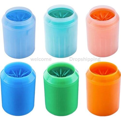 Dog Paw Cleaner Cup Soft Silicone Combs Portable Pet Foot Washer Cup Paw Clean Brush Quickly Wash Dirty Cat Foots Dropshipping