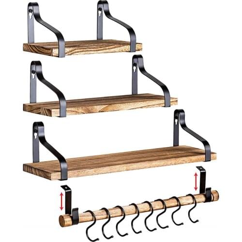 Wall Floating Shelf Wall Mount Decoration Storage Shelf for Home Bedroom Kitchen Office