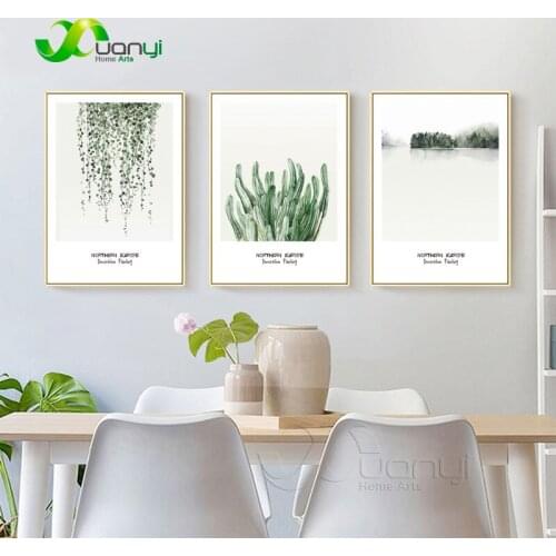 Nodic Style Decoraction Canvas Prints Art Nodic Plant Cactus Canvas Oil Painting Modular Wall Pictures For Living Room Unframed