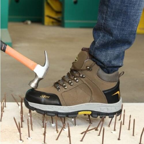 2019 New Indestructible Shoes Men Steel Toe Cap Work Safety Shoes Winter Boots Mens Tactical Boots Warm Waterproof Sneakers