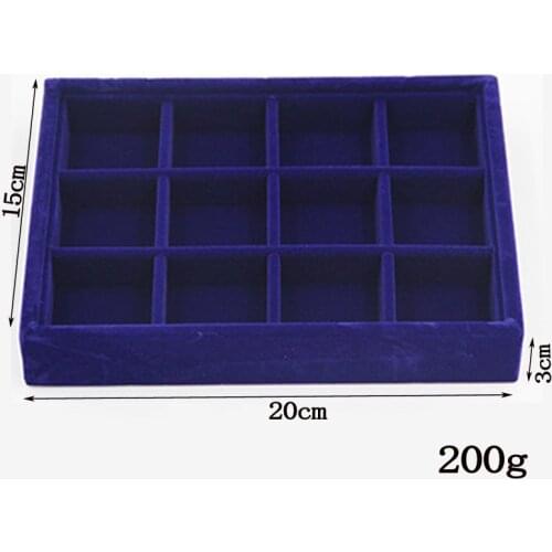 New Arrival Jewelry Earrings Necklaces Pendants Bracelets Trays Velvet Jewelry Packaging Display 20*15*3cm DIY Storages Trays