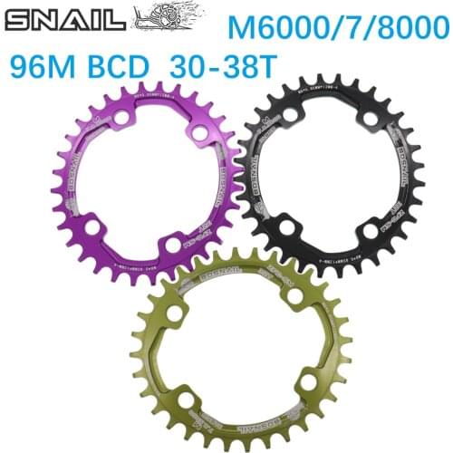 Snail Chainring Oval for Shimano M7000 M8000 M9000 30 32T 34T 36T 38T 96 BCD Narrow Wide Cycling MTB Bike ChainWheel Tooth Plate