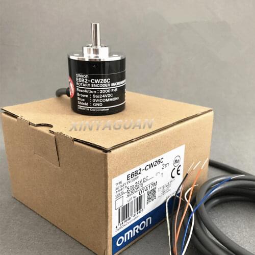 New Omron Rotary Encoder E6B2-CWZ6C E6B2CWZ6C 100P~5000P 1000P/R 2000P/R 2048P/R 2500P/R 3000P/R 3600P/R 5000P/R Pulses 5to24VDC