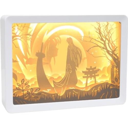 Customized Design Projection Night Light Kids Children Living Room 3D Illusion Night Light Paper Carving Lamp Decor Painting