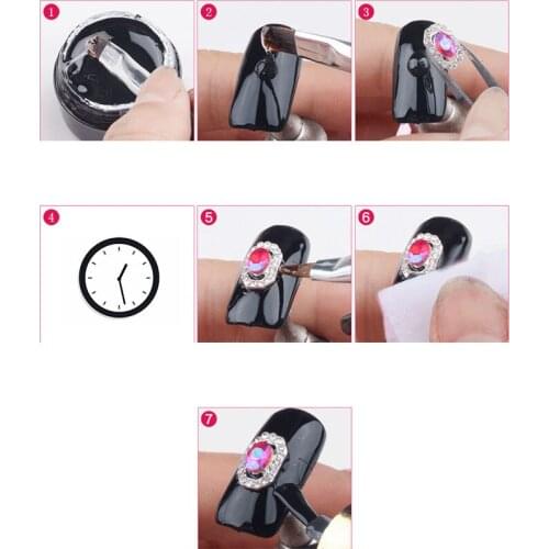 Professional Super Sticky 8ml UV Gel Nail Polish Glue Crystal Adhesives Transparent Clear Gel Nails Crafts Decor Tools EIG88