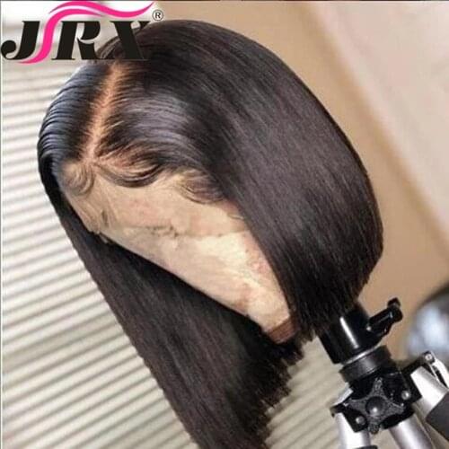 Brazilian Straight Lace Front Human Hair Wigs Pre Plucked 13*4 Bob Lace Front Wigs with Baby Hair Short Wigs For Black Women