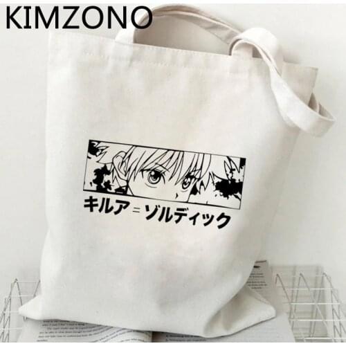 Hunter x Hunter Hxh Killua Hisoka shopping bag reusable bolsa tote jute bag eco cotton bag fabric bolsa compra sac toile