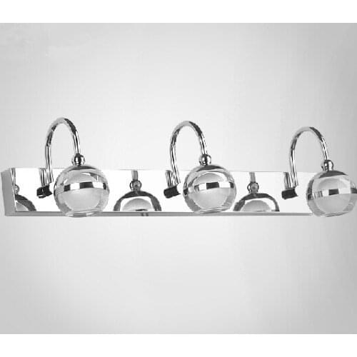 Led bathroom mirror cabinet bathroom mirror bathroom waterproof front fog lights, material: stainless steel / acrylic, AC220V