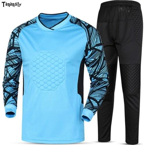 Goalkeeper jerseys Soccer Training sets goal keeper uniforms football Survetement tracksuit DIY goalie sports training pants