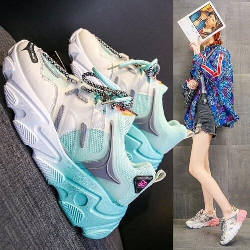 Rainbow Dad Shoes Womens Shoes Summer 2021 Daddy Breathable New Spring and Autumn Platform