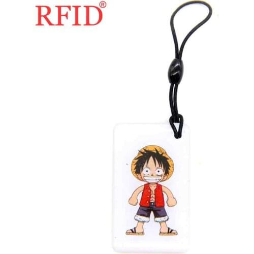 UID S50 1K 13.56Mhz Changeable Rewritable NFC Keyfob Proximity RFID Card Comic Pattern Dropping Glue Keychain Token Tag 1pcs