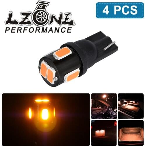 Amber Yellow LED Bulb 194 168 T10 2825 W5W 1800K 5630 SMD For Car Interior Map Dome Door Trunk Light