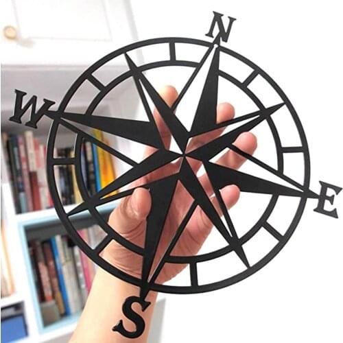 11 Inch Metal Wall Compass Decor Nautical Living Room Office Porch Wall Art