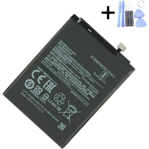 1x 100% New 4500mAh Battery Replacement for Xiaomi Redmi Note 8 BM4J Smart Phone Batteries + Repair Tools kit