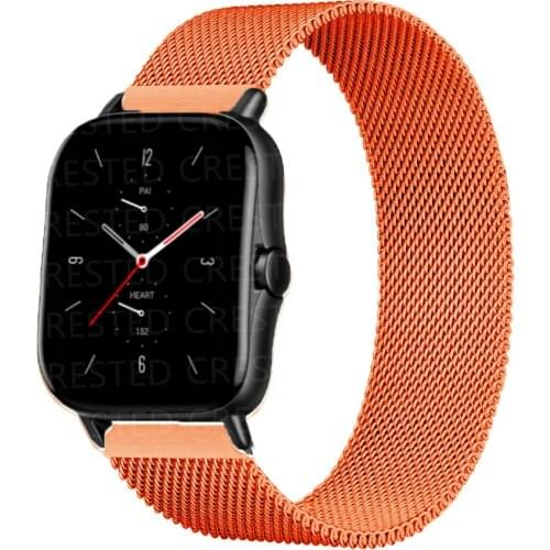 20mm/22mm Magnetic strap For Amazfit gts/2/2e/GTS2 Mini/GTR 42mm/47mm/GTR2/2e/stratos 2/3 Metal Watch Bracelet Amazfit bip strap