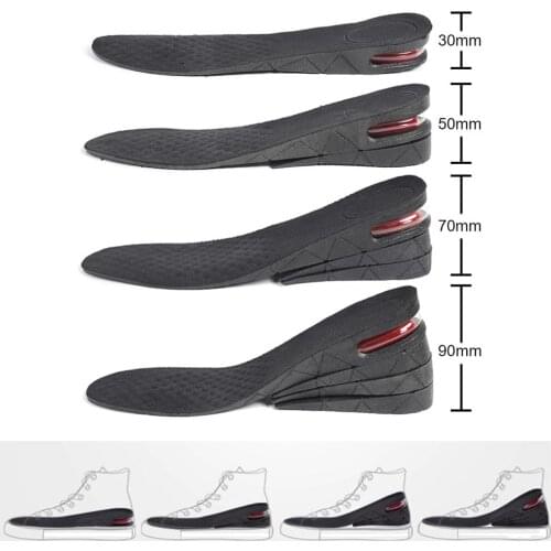 3-9cm Height Increase Insole Cushion Heightening Cushion Lift Adjustable Cut Shoe Heel Insert Taller Women Men Foot Pad