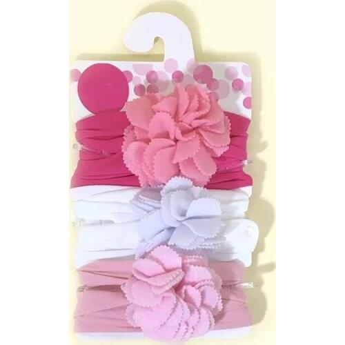 3pcs/set Baby Headband For Girls Kids Soft Elastic Knot Turban Nylon Head Wrap Newborn Bow Hairband Toddler Hair Accessories