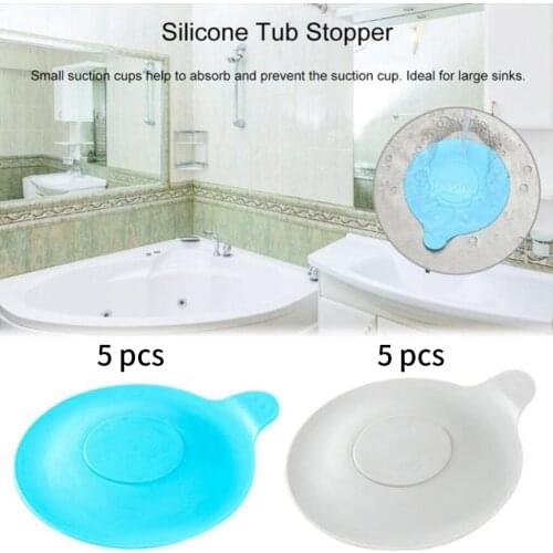 5pcs Tub Stopper 5 inches Large TPR Bathtub Drain Stopper Hair Trap for Kitchen Bathroom Laundry Floor