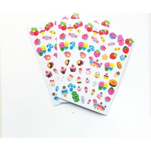 6pcs Lovely desserts paper sticker diy photo album mobile decoration label sticker stationery diary sticker gift for kids