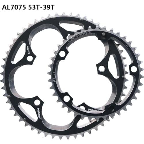 AL-7075 CNC Bicycle Chainring Dual Disc 130mm BCD 53T 39T Chain Wheel Folding Bike Chainwheel 3/32" Crankset Double Chain ring