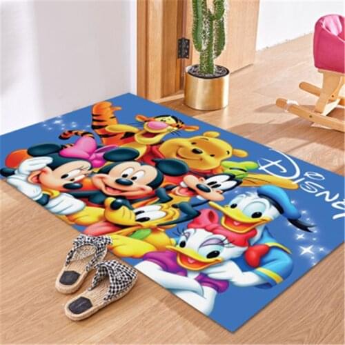 Minnie Baby Play Mat Mickey Bathroom Carpet Child Floor Pads Rugs for Boys Bedroom Soft Indoor Door Mats