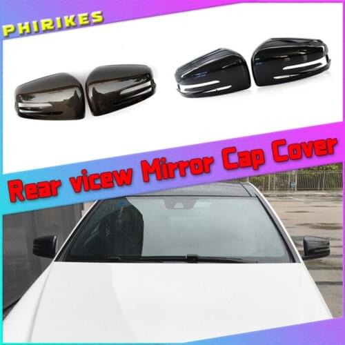 For Mercedes Benz A B C E S CLA GLA GLK Class W176 W246 W204 W212 W221 C177 X204 X156 Carbon Fiber Car Rearview Mirror Cover