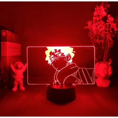 Sakusa Kiyoomi Figurine 3D Night Lamp Hot Anime Haikyuu Characters Face Upward Lighting Acrylic Nightlight LED USB Flashing Lamp